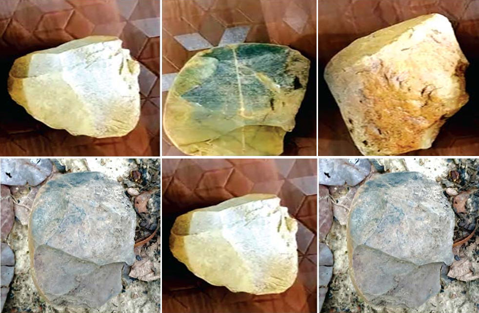 बाँकेको कुसुम क्षेत्रमा भेटिए प्राचीन पाषाण औजार