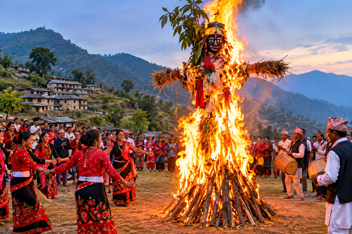सुदूरपश्चिममा मनाइँदै ‘बुढी पोल्ने’ पर्व